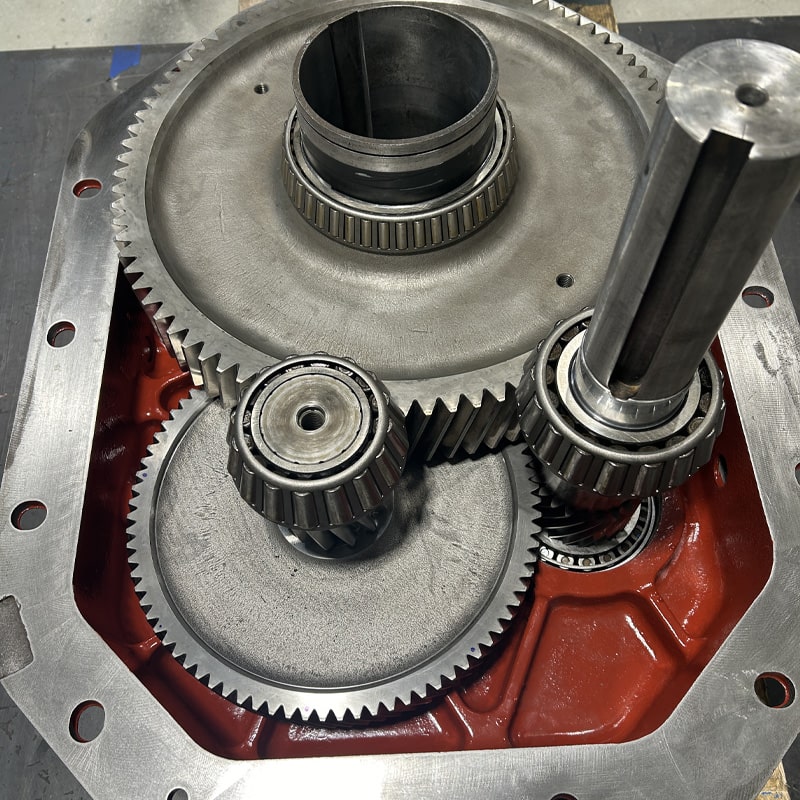 Industrial gearbox after rebuild