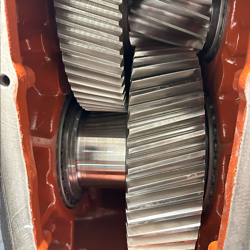 Industrial gearbox after rebuild